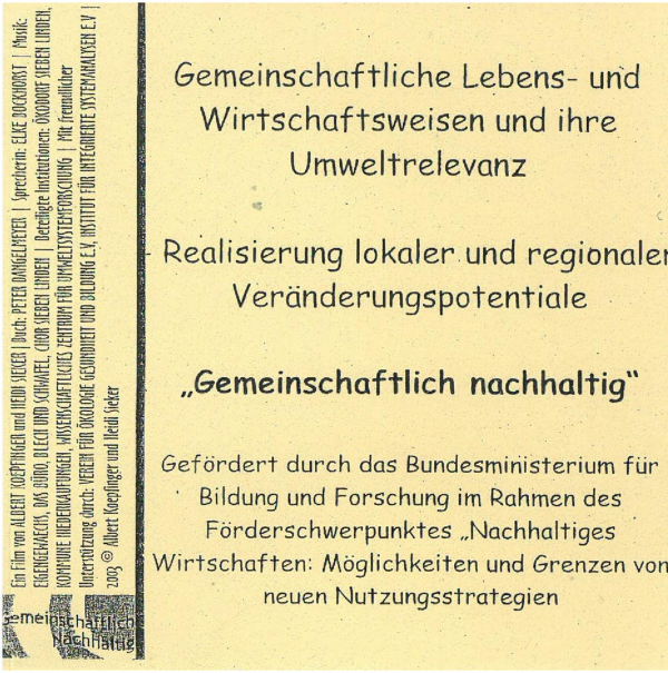 Gemeinschaftlich nachhaltig (2003)